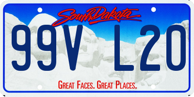 SD license plate 99VL20