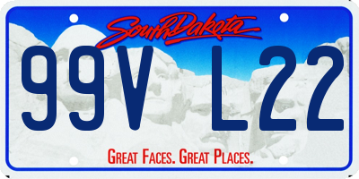 SD license plate 99VL22