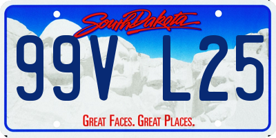 SD license plate 99VL25