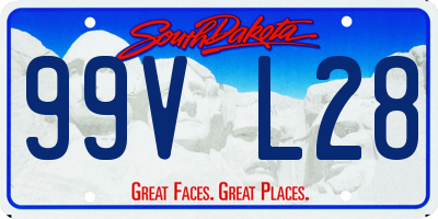 SD license plate 99VL28