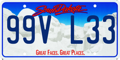 SD license plate 99VL33