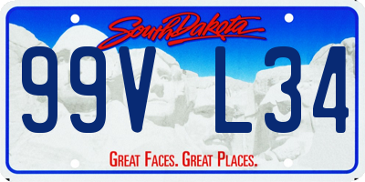SD license plate 99VL34