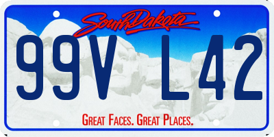 SD license plate 99VL42