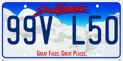 SD license plate 99VL50