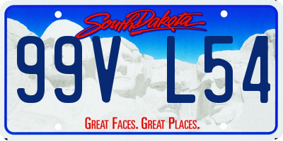 SD license plate 99VL54