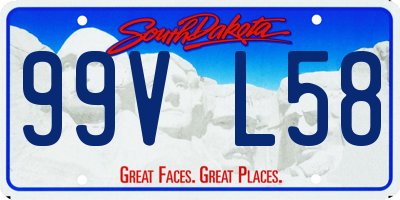 SD license plate 99VL58