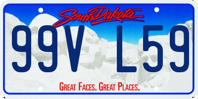 SD license plate 99VL59