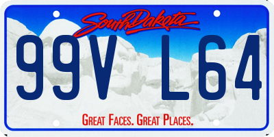 SD license plate 99VL64