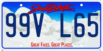 SD license plate 99VL65