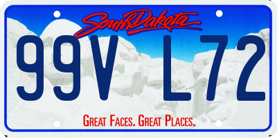 SD license plate 99VL72