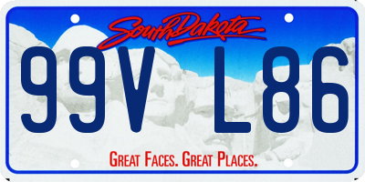 SD license plate 99VL86