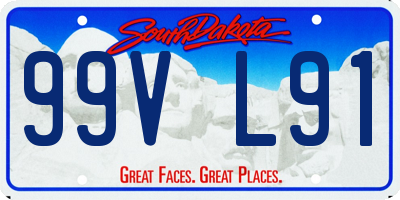 SD license plate 99VL91
