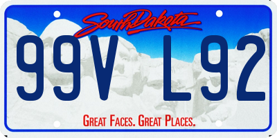 SD license plate 99VL92