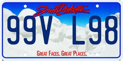 SD license plate 99VL98