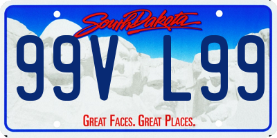 SD license plate 99VL99