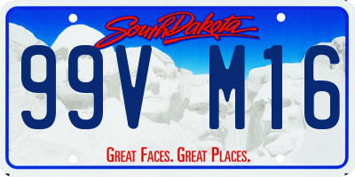 SD license plate 99VM16