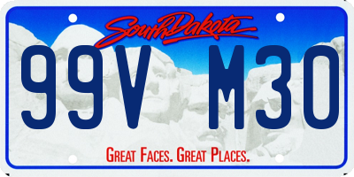 SD license plate 99VM30