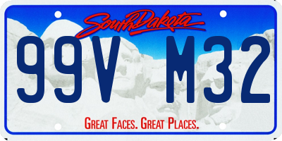 SD license plate 99VM32