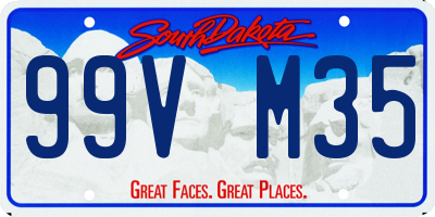 SD license plate 99VM35