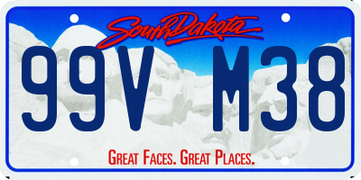 SD license plate 99VM38