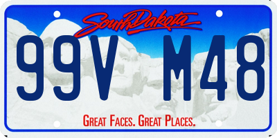 SD license plate 99VM48