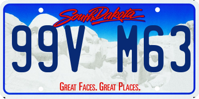 SD license plate 99VM63
