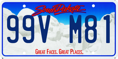 SD license plate 99VM81