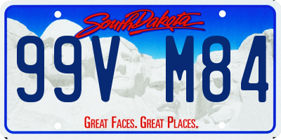 SD license plate 99VM84