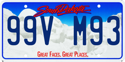 SD license plate 99VM93