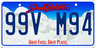 SD license plate 99VM94