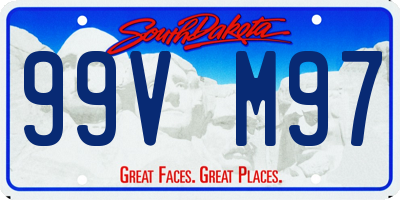 SD license plate 99VM97