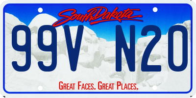 SD license plate 99VN20