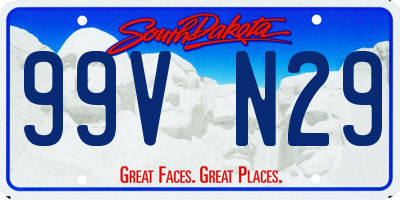 SD license plate 99VN29