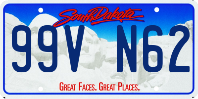 SD license plate 99VN62