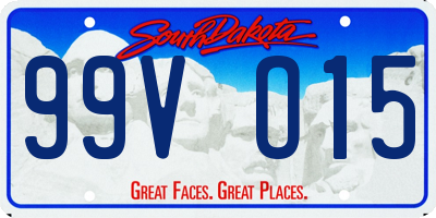 SD license plate 99VO15