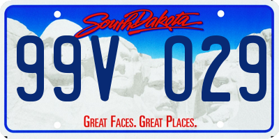 SD license plate 99VO29