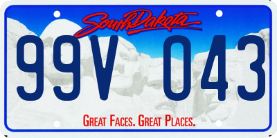 SD license plate 99VO43