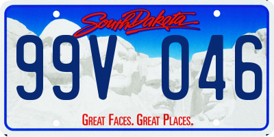 SD license plate 99VO46