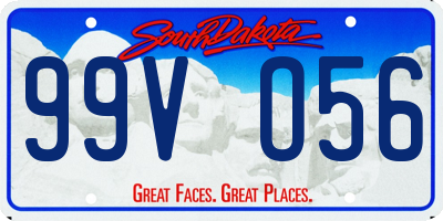 SD license plate 99VO56