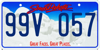 SD license plate 99VO57