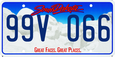 SD license plate 99VO66