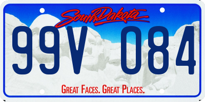 SD license plate 99VO84