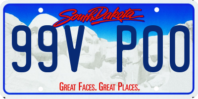 SD license plate 99VP00
