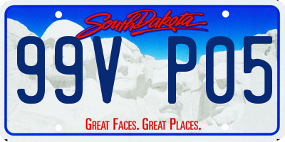 SD license plate 99VP05