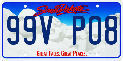 SD license plate 99VP08