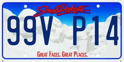 SD license plate 99VP14