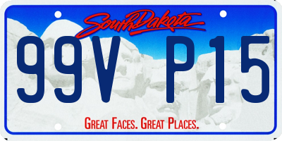 SD license plate 99VP15