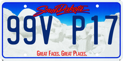 SD license plate 99VP17