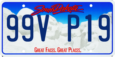 SD license plate 99VP19