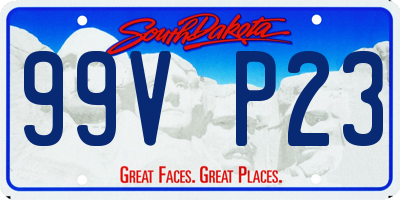 SD license plate 99VP23